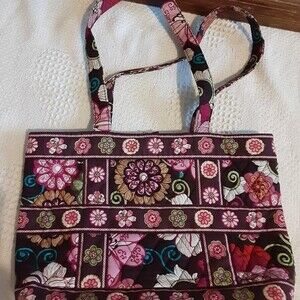 VERA BRADLEY Brown Floral Tic Tac  Shoulder Bag / Purse